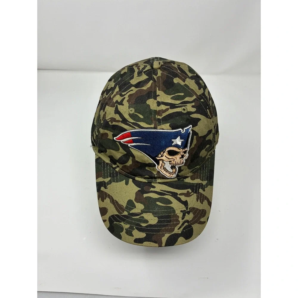 Big Accessories Camo New England Patriots Skull Baseball Hat Camo Strapback